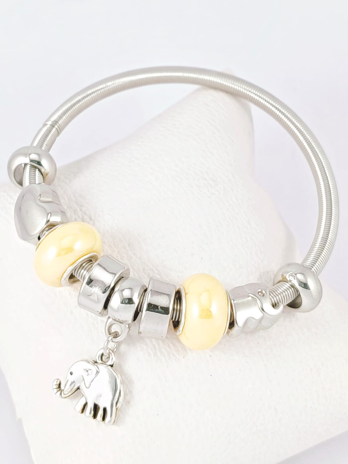 Pulsera "Serenidad y Suerte" — Tono Vainilla